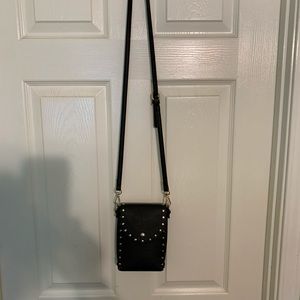 Black leather crossbody